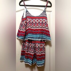 Liberty Love Spaghetti Strap Romper Jumper size medium.